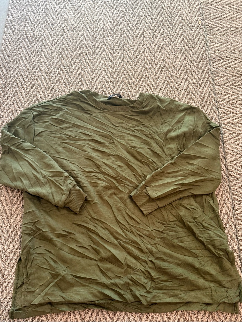 Marks & Spencer Olive Green Long Sleeve Crewneck Tee